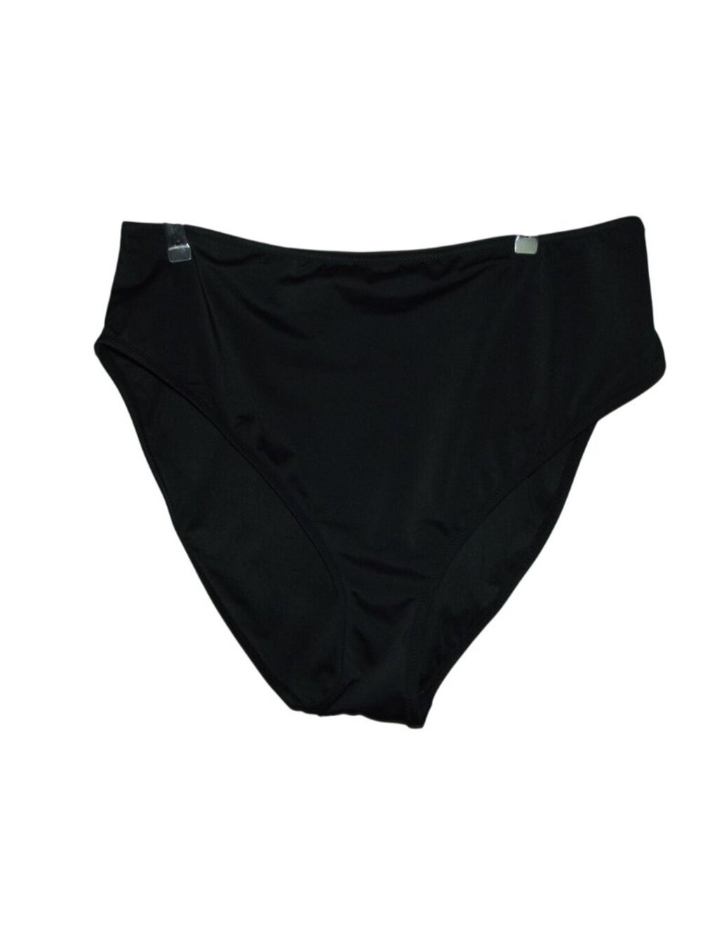 Essentials Bikini Bottom Womens Plus Size 1X black High Waist Leg swim UPF 50+